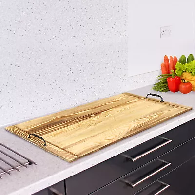 Noodle Board Stove Top Cover Handmade Serving Tray Wooden Tray Cover Top Board • $47