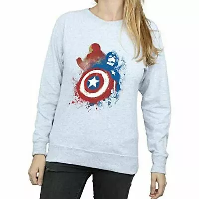 Marvel Women's Captain America Civil War Vs Iron Man Sweatshirt Grey XS  • £19.95