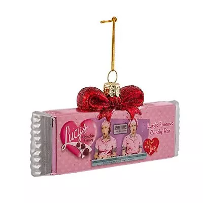 I Love Lucy Chocolate Bar Blown Glass Christmas Tree Ornament Holiday Decoration • $16.94