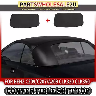 Black Convertible Soft Top For Mercedes C209/C207/A209 CLK320 CLK500 CLK55 AMG • $301.99