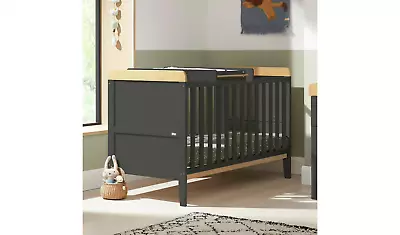 Tutti Bambini Rio Cot Bed Top Changer & Mattress -Slate Oak • £219.99