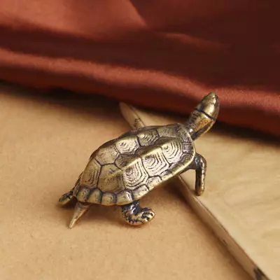 Vintage Brass Turtle Figurine Statue Home Ornaments Animal Figurines Gift I • $2