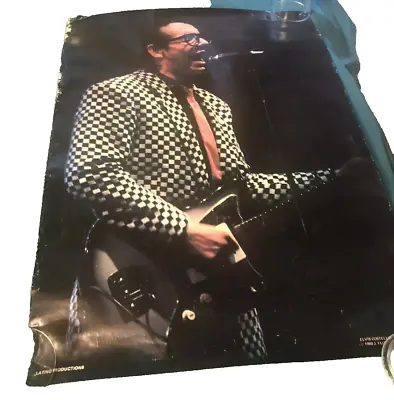 ELVIS COSTELLO New Wave Checkered Jacket  VINTAGE POSTER 1980 J Flores Photo • $15