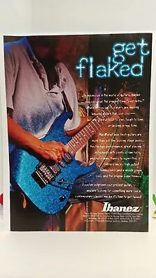 Ibanez Rg Metal Flaked Guitars - Get Flaked - 11x8.5  - Print Ad.  9 • $6.95