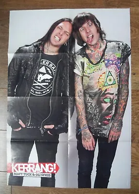 KERRANG! Double Sided Portrait Colour Matt Tuck Oli Sykes & All Time Low • £3.50