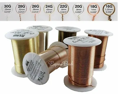 $7.60 • Buy Bead Smith Tarnish Resistant Craft Copper Wire Gold/Silver/Copper 16-28 Gauge