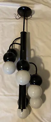 Vintage Postmodern Memphis Style Ceiling Light Molecular Bubbles In Black • $195