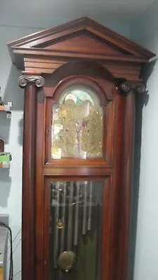 Elliott 9-tube Grandfather Clock Antique Mahogany Excellent Working Condition • $5452.37