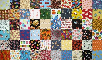 48 I Spy Children's 4  Fabric Quilt Squares All Different Charm Pack Kit Blocks • $17.50