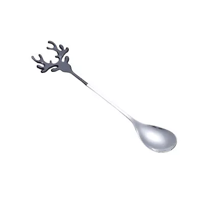 Tea Spoon Santa Elk Shape Corrosion Resistant Romantic Christmas Spoon Smooth • $7.49