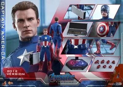 Hot Toys 1/6 Avengers Endgame 2012 Captain America Figure MMS563 NEW SHIPPER • $234.99