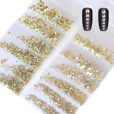 1728pcs Crystal Nail Art Rhinestones Mix Size SS3-SS20 Non Hotfix Diamond Painte • $2.96