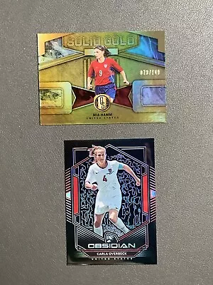 2022 Obsidian 2019 Gold Standard CARLA OVERBECK MIA HAMM Solid Gold /22 /149! • $0.99