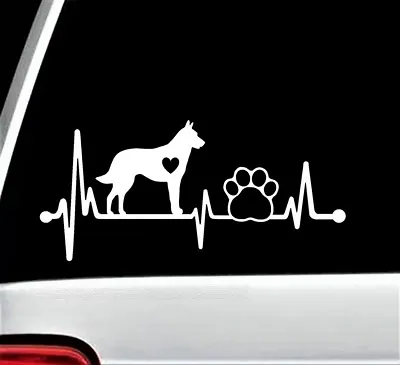 Belgian Malinois Heartbeat Lifeline Paw Decal Sticker For Car Window BG 164 • $4.97