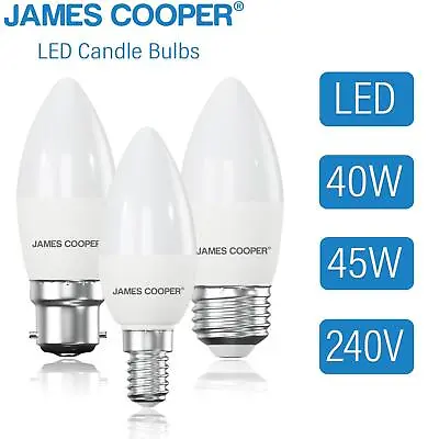 LED Candle 5.5W 7W BC B22 ES E27 SES E14 Bulbs Warm White Day Light LED Lighting • £27.99