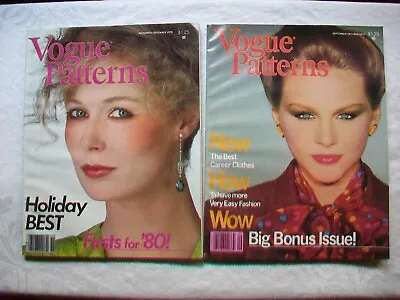 2 Vintage 1979 Issues Vogue Pattern Book / Magazine Sept Oct Nov Dec • $13.95