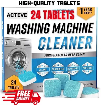 24 Pcs Washing Machine Cleaner Tablets-Washing Machine Effervescent Cleaner • $19.49