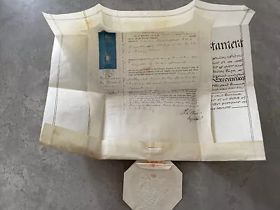 Antique Last Will And Testament And Probate Full Vellum With Seals 1873 Surrey • £10