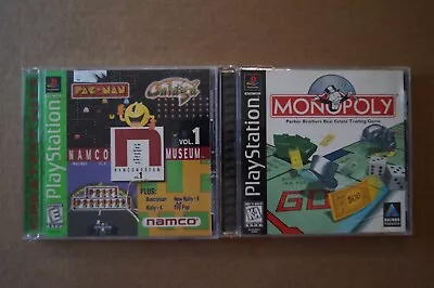 Sony PS1 Lot(2) Namco Museum Vol 1 Greatest Hits Monopoly (FREE SHIPPING) • $12.95