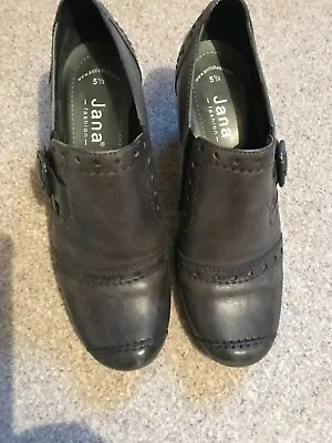 £18 • Buy Grey Leather Jana Shoes Size 5 1/2 G ( Worn Once)