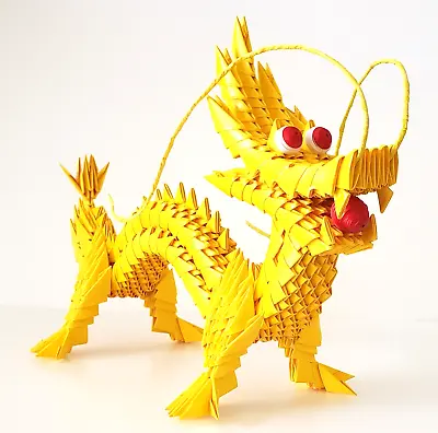 3D Origami Golden Dragon- A Great Gift! • $99.99