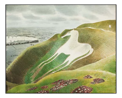 Westbury Horse (Hill Figure Salisbury) By Eric Ravilious - 23x16  (A2) • £29.99