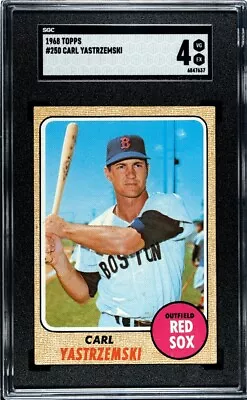 1968 Topps Carl Yastrzemski Sgc 4 Boston Red Sox Hof Outfielder Card #250 • $40