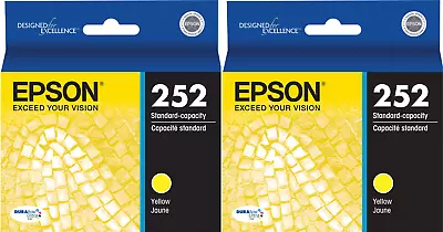 New Genuine Epson 252 Y 2PK Ink Cartridges Bag WF Series WF-7720DTWF  • $10.95