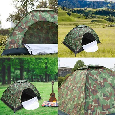 US 1-2 Person Outdoor Camping Tent Waterproof For Family Camouflage Hiking • $22.29