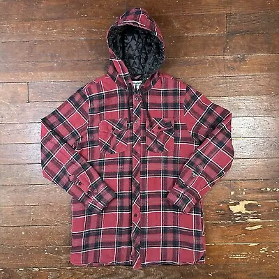 Volcom Button Up Insulated Plaid Flannel Jacket Snowboarding Y2K Skate Size M • $49.99