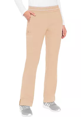 Med Couture Women's Scrub Yoga 2 Cargo Pocket Pant MC7739 APSO Apricot Free Ship • $35.99