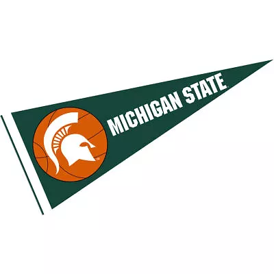 MSU Spartans 12 In X 30 In Basketball Pennant • $13.95