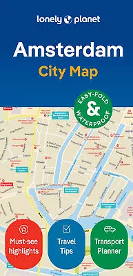 NEW Lonely Planet Amsterdam City Map By Lonely Planet (2023) • $14.66