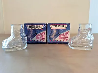 Vintage Windsor Canadian Hockey Skate Shot Glass Set Of 2 W/ Original Boxes • $7.50