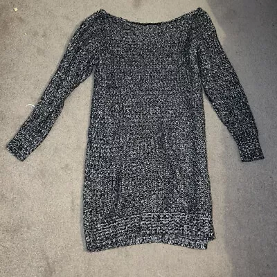 Grey Jumper Dress Off The Shoulder Small 8 • £5.50