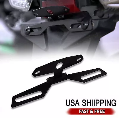 New Universal Motorcycle Tail Tidy License Plate Bracket Flip Up Fold Adjustable • $7.59