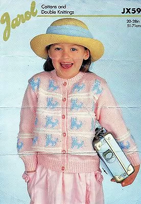 £1.90 • Buy ~ Jarol Knitting Pattern For Child's Kitten Motif Cardigan ~ 20  ~ 28  ~ Note ~