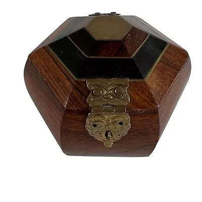 Hand Made Wooden Octagonal Trinket Box Mosaic • $29.99