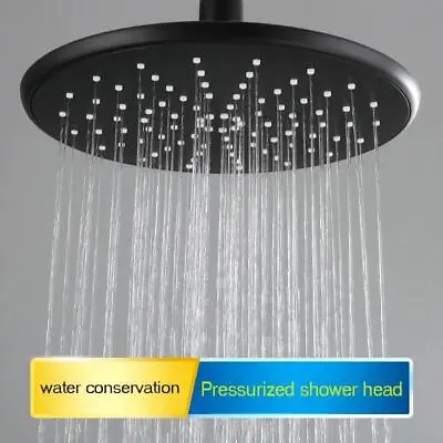 Matte Black Shower Head Bathroom ABS Plastic Shower Faucet Fashion BLACK Rainfal • $22.99