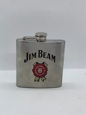$15 • Buy Jim Beam Stainless Steel Hip Flask 5oz Bourbon Barware