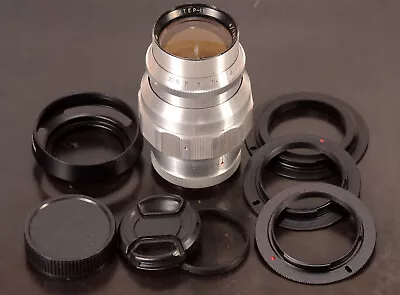 Jupiter-11 Serviced 135mm F/4 M39/M42 Lens Telephoto +Adapt. EOS NEX. Nikon • $100