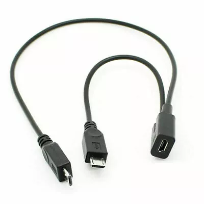 Cablecc Dual Micro USB Male To Micro USB Female Splitter Extension Charge Cable • $7.97