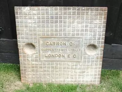 £115 • Buy SUPERB VINTAGE CAST IRON MANHOLE COVER CARRON & Co LONDON 26 1/4  X 26 1/4  