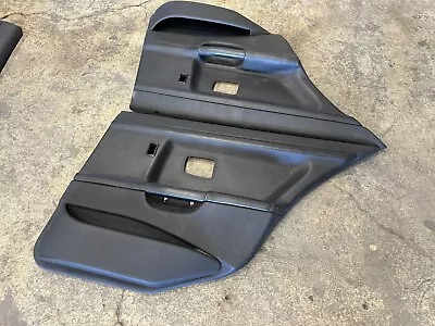 Bmw Oem E36 M3 Sedan Right & Left Rear Black Leather Door Panel Cards W/ Pocket • $250