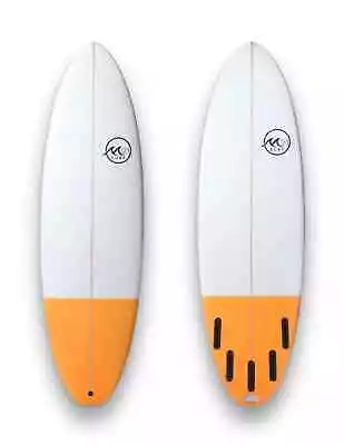 6'4  X 21.5  X 2.6  41.1L 5 Fin Groveler Shortboard Surfboard Orange Dip • $750