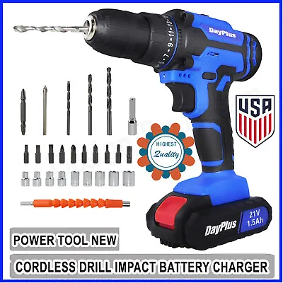 21V Cordless Drill Electric Screwdriver Wireless Power Driver 25+1 High Torque • $35.47