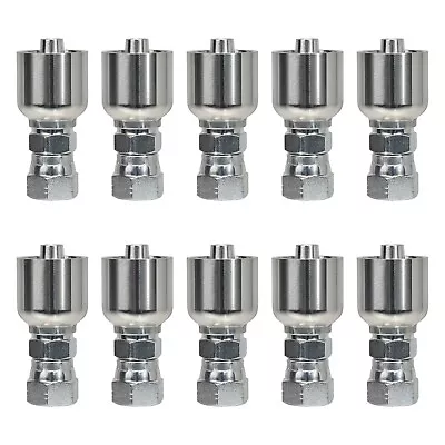 10 PK FJX-06-06 3/8  Hydraulic Hose X 3/8  JIC Female Swivel Fitting 10643-6-6 • $36.90