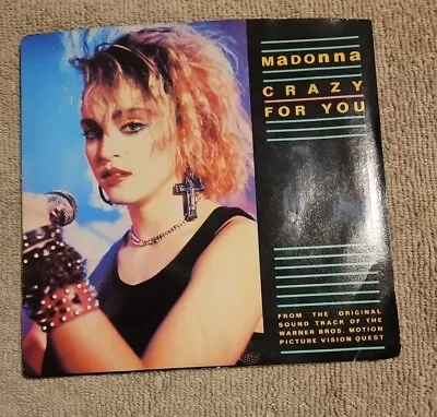 Madonna - Crazy For You Vinyl Record 7” Picture Sleeve • $12