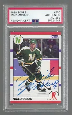 1990 Score #120 MIKE MODANO - PSA/DNA CERT AUTO - Minnesota North Stars HOF RC • $99.99