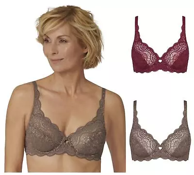 £18.95 • Buy Triumph Amourette 300 Bra 10166797 Underwired Non-Padded Floral Lace Bras
